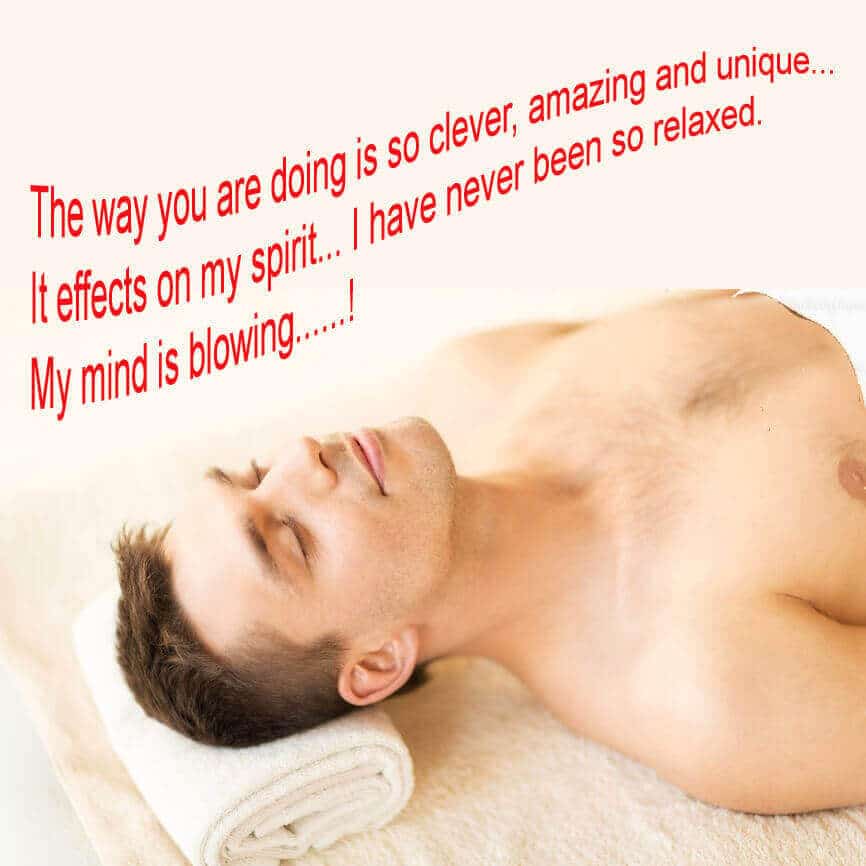 Man Enjoys Body Massage in Singapore by Maya Wang